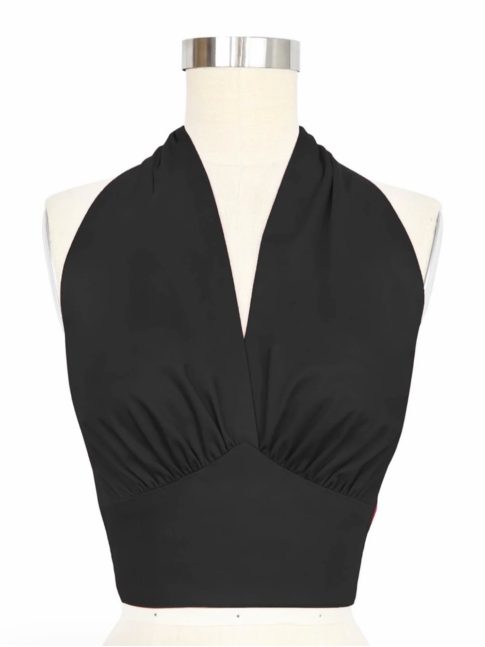 NWT Trashy Diva Black Dottie Halter Top Pinup Rockabilly Vintage 1950s Style